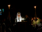 Патриарх Кирилл совершил Великое Повечерие в Донском монастыре