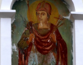 В монастыре Куркь постоянно обновляется фреска с образом вмч. Димитрия